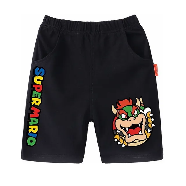 Trendy children's shorts printed with the popular animated film Super Mario