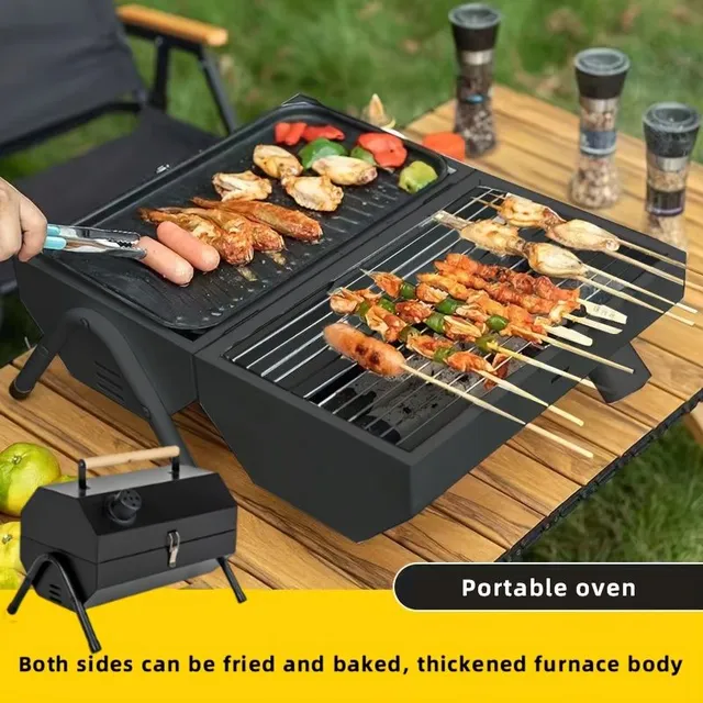 Portable barbecue for outdoor barbecue, camping, picnics and hiking