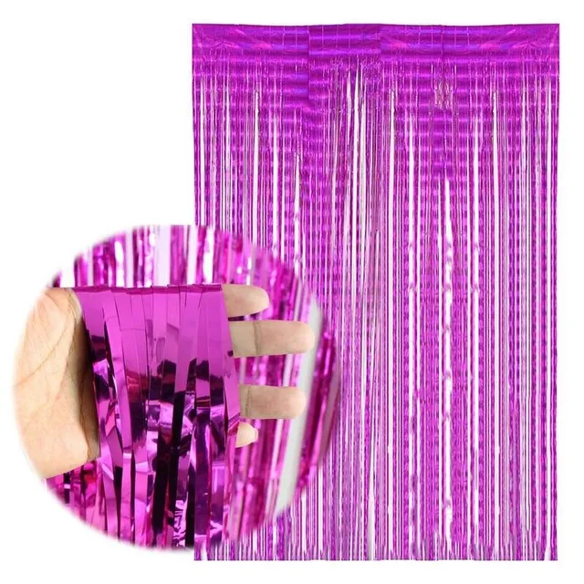 Decorative curtain with glitter