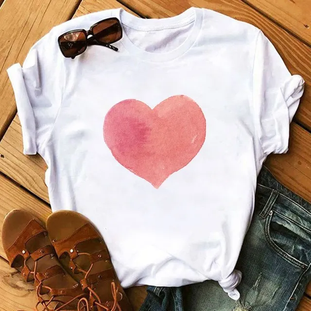 Tricou elegant pentru femei Hearts