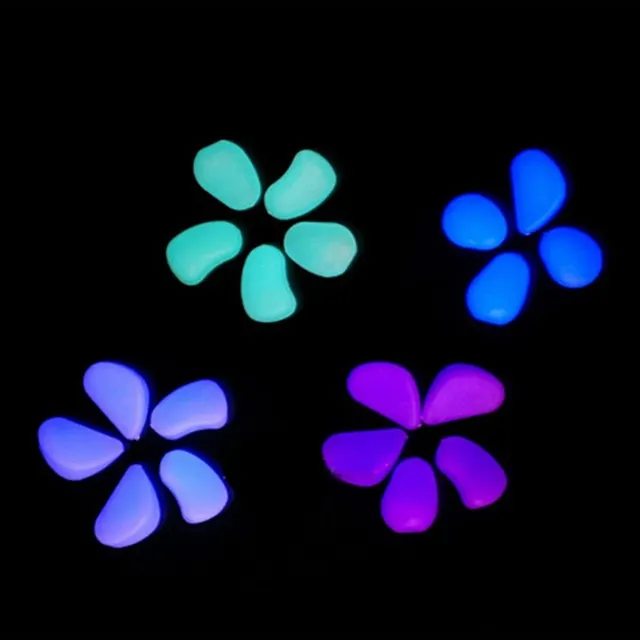 Svítící fosforové dekorativní kamínky do akvária / květináče