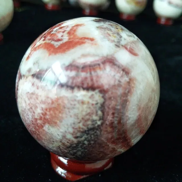 Boule décorative en rhodochrosite