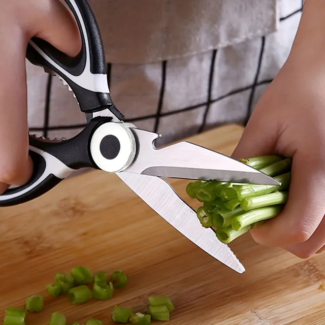 Multifunctional kitchen scissors made of stainless steel