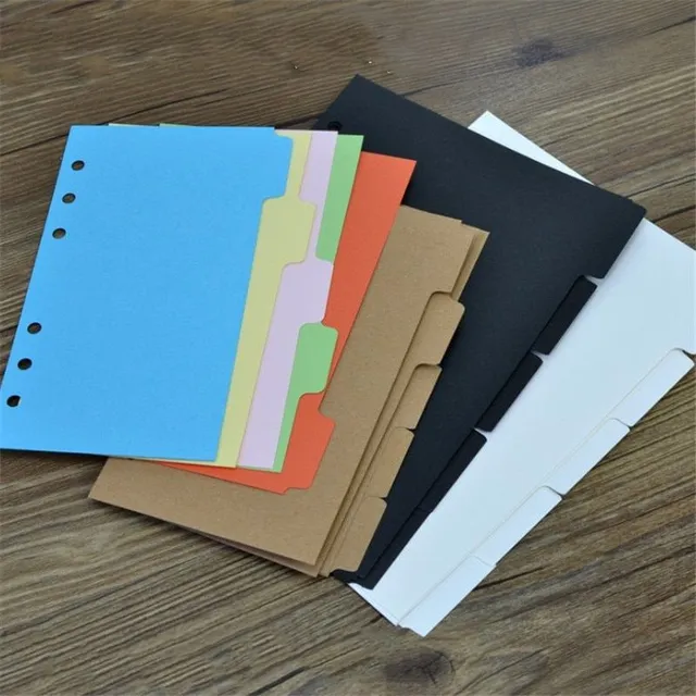Separatoare minimalistice pentru caiet cu inele - set de 5 bucăți