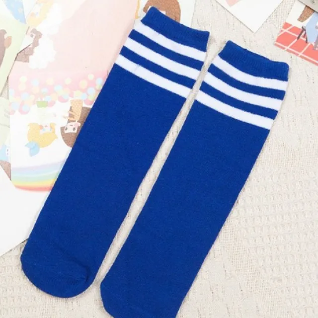 Dětské barevné ponožky s pruhy - 7 barev