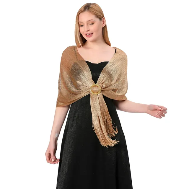 Ladies elegant scarf with long tassel