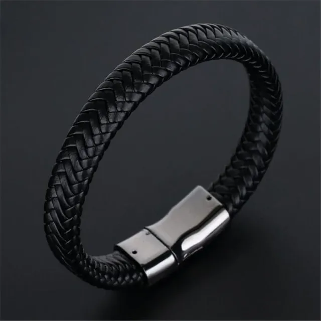 Luxury men's leather bracelets - more variants