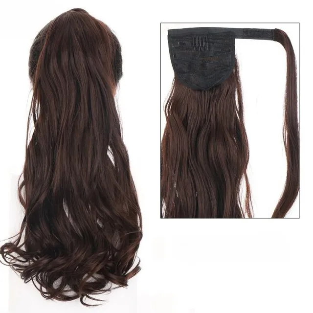 Women's long synthetic hair extensions for thickening hair