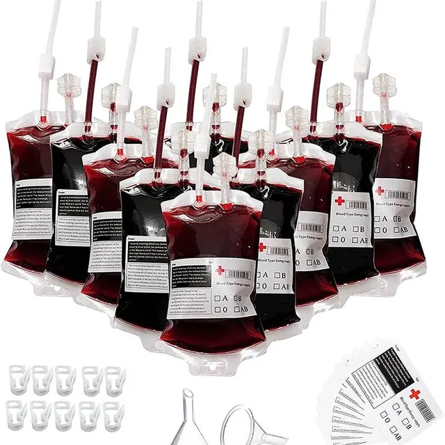 Set 10 pungi cu sânge artificial și transfuzie