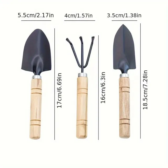 (3 pcs) Set of gardening tools for planting flowers and vegetables