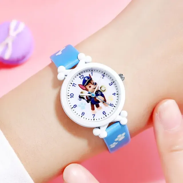 Montre analogique pour enfants aux couleurs des héros de la Pat' Patrouille