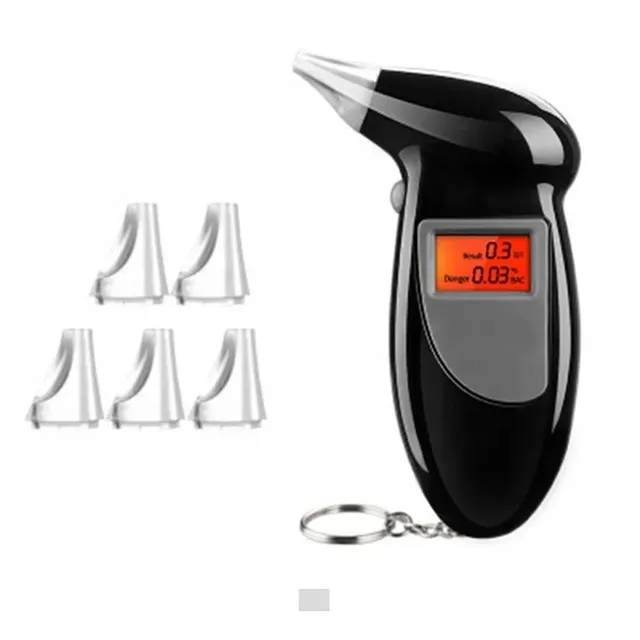 Alcohol tester with digital display for rapid and accurate measurement of alcohol in the breath
