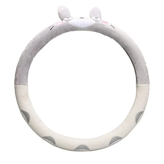 Cute plush steering wheel cover - popular cartoon characters