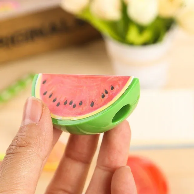 Stylish sharpener in the shape of cut fruit - random variant