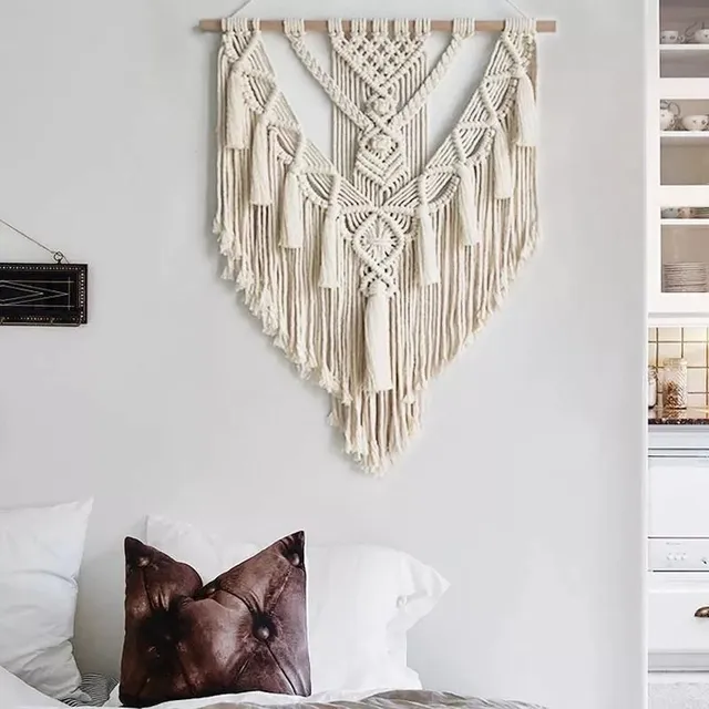 Ručne tkaná tapiséria Boho Macrame