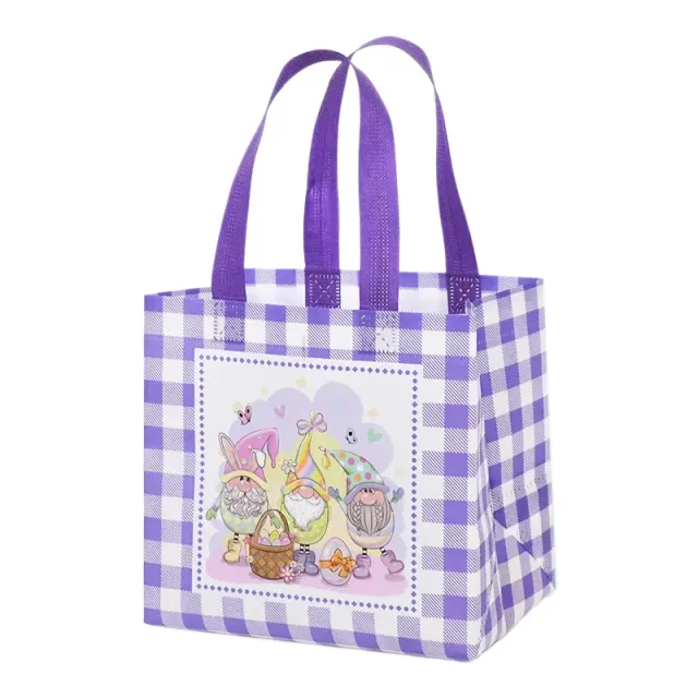 Large-night gift bag made of nonwoven fabric with rabbit motif