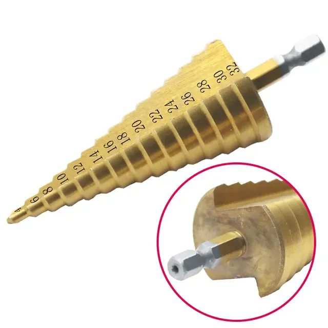 Scale drill 4-12mm 4-20mm 4-32mm HSS steel 4241 with titanium coating