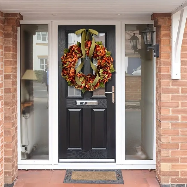 Autumn hydrangea wreath - classic door decoration