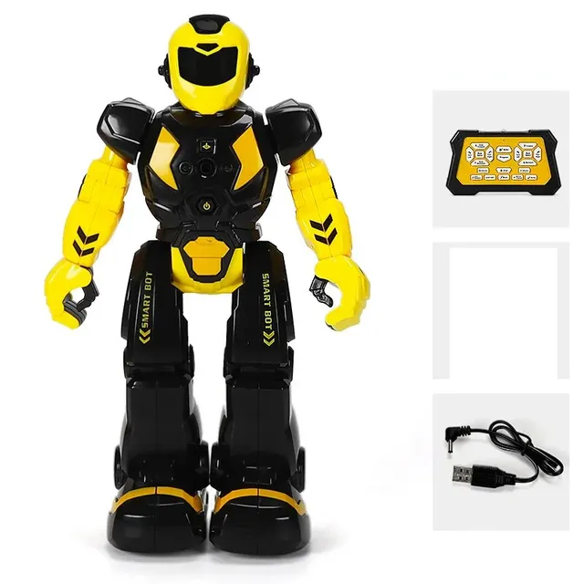 Robot luptător polițist mecanic - robot educativ inteligent cu cântec electric, senzor infraroșu și control la distanță pentru copii
