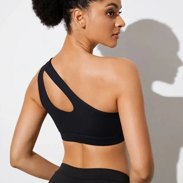 Women's sports bra on one shoulder suitable for Yoga