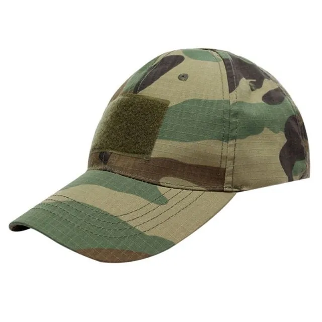 Military camouflage cap with Velcro