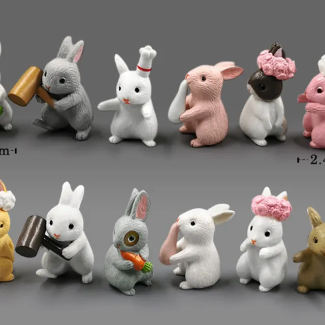 Keramické figurky velikonočních králíčků