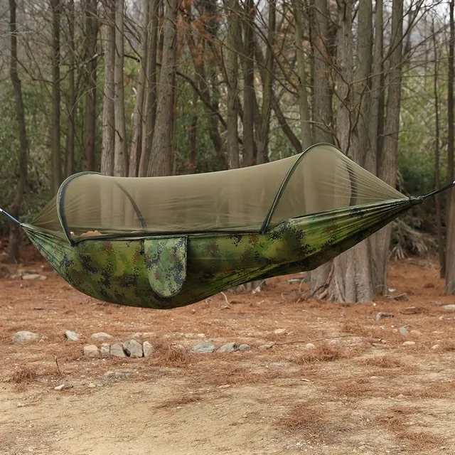 1 pc Self-folding portable mosquito hammock with rod