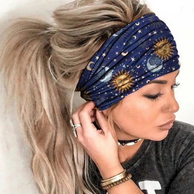 Women's wide fabric multicoloured headband 25