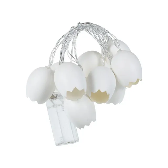 Húsvéti LED-dekorációs lánc tojás formában