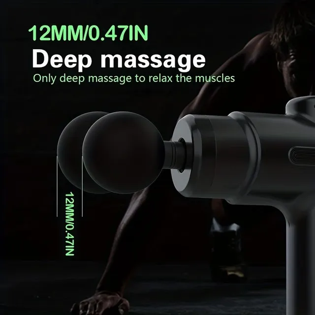 1 piece Massage pistol with deep percussion - 8 adapters, for athletes and home use