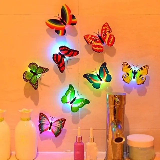 Lighting butterfly on the wall