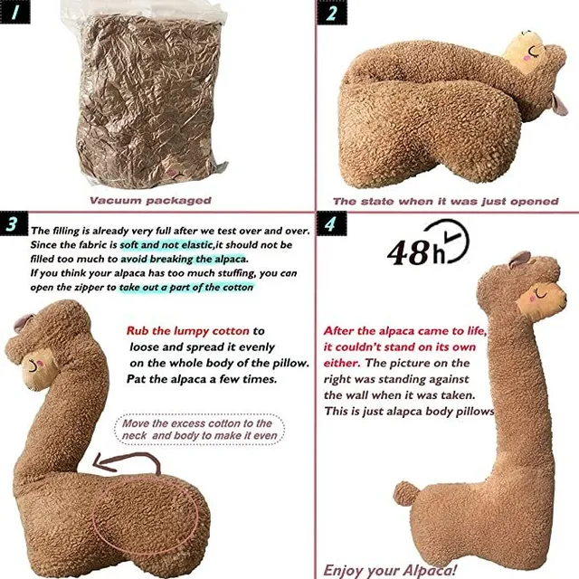 Cute Rolling Llama Pillow