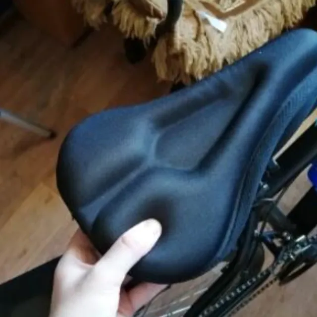 Soft silicone cover for bicycle saddle