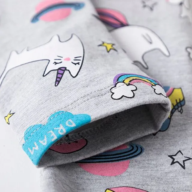 Girls cute unicorn leggings with unicorns