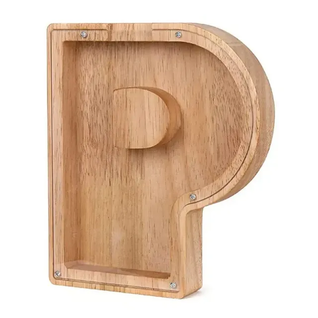 Designová pokladnička ve tvaru písmene - celá abeceda, dřevěné zpracování