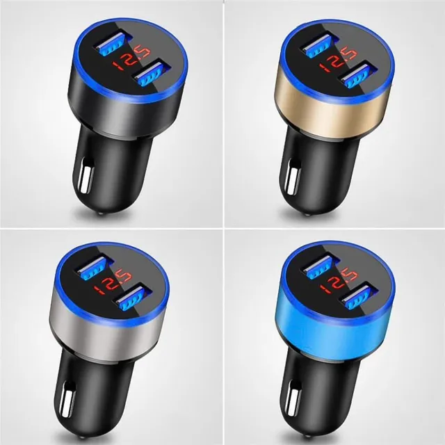 Adaptor LED pentru unitatea auto cu 2x USB