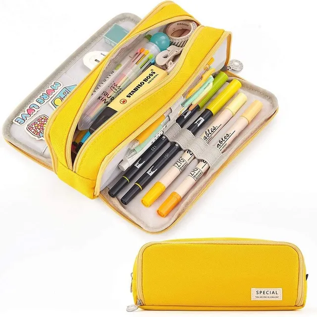 Children's school pencil case for stationery - 3 pockets
