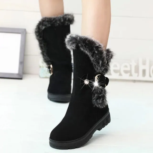 Winter women's shoes with Sidney fur