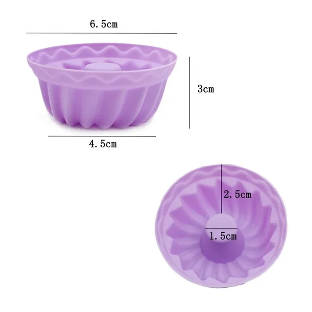 Set of 12 silicone moulds for jacket cakes