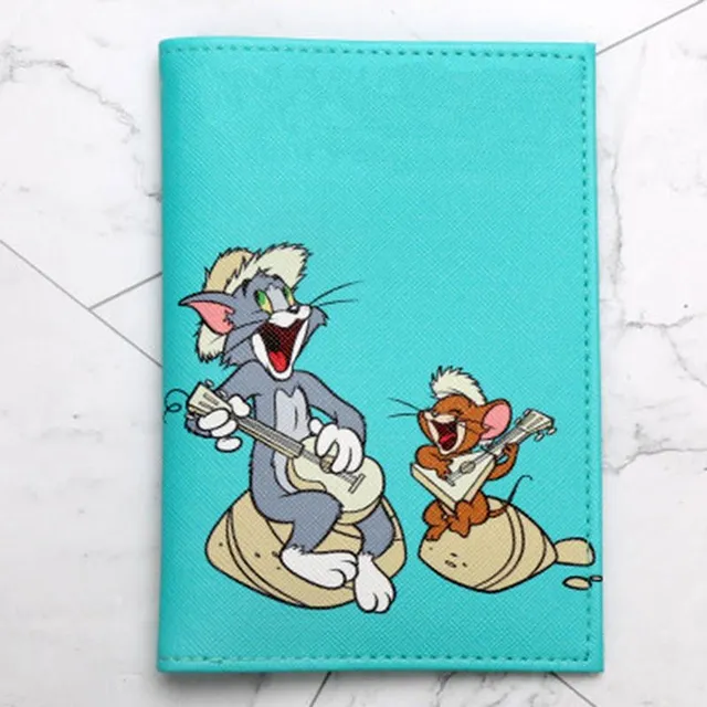 Passport case with favourite cartoon heroes