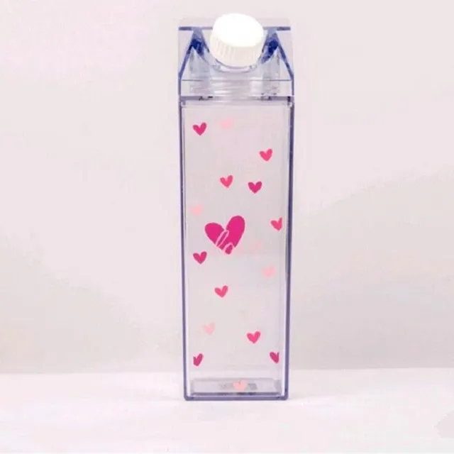 Plastic milk bottle with printing