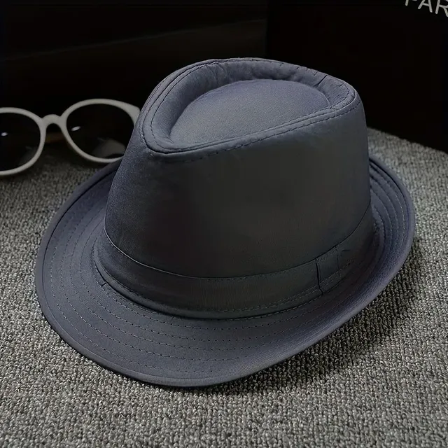 Simple single color jazz hat Fedora - Classic British style, unisex hat made of felt, light trilby for women and men