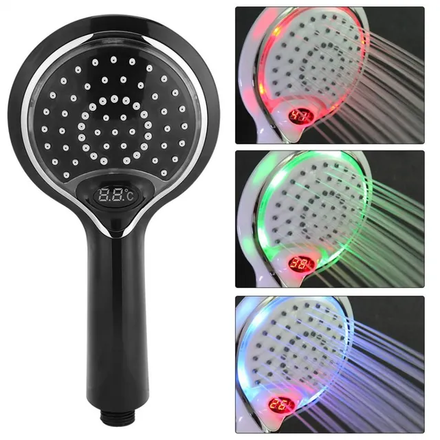 Shower head with thermometer