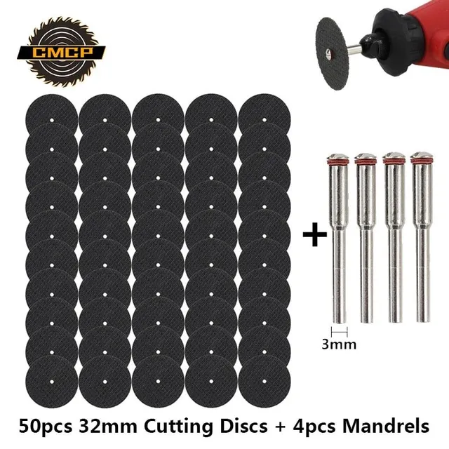 CMCP 54pcs 32mm Grinding Wheel with Spikes Grinding Wheels for Dremel Accessories Metal Cutting Rotary Tool Saw Wheel