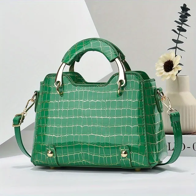 Handbag with crocodile pattern of small dimensions