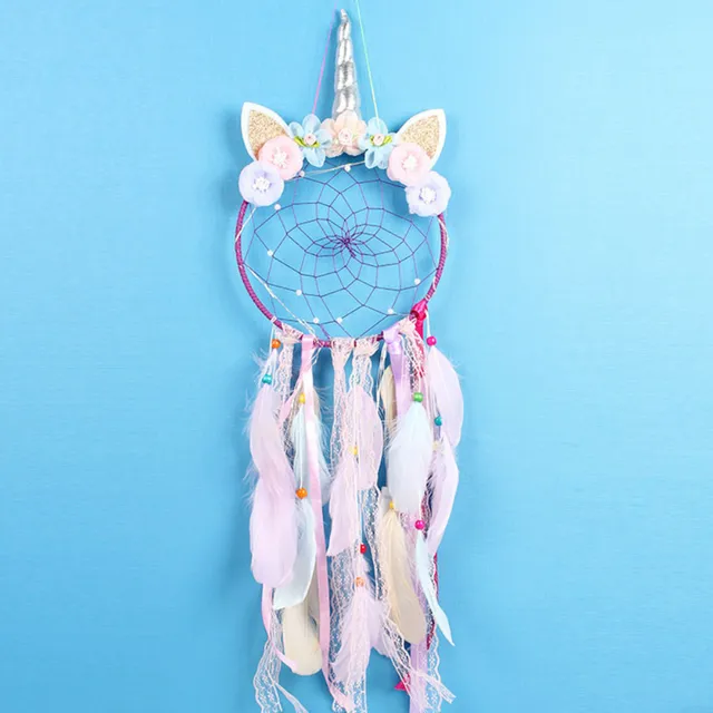 Shining dream catcher in a beautiful unicorn decor