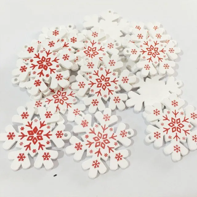 Wooden Christmas Ornaments 10pcs