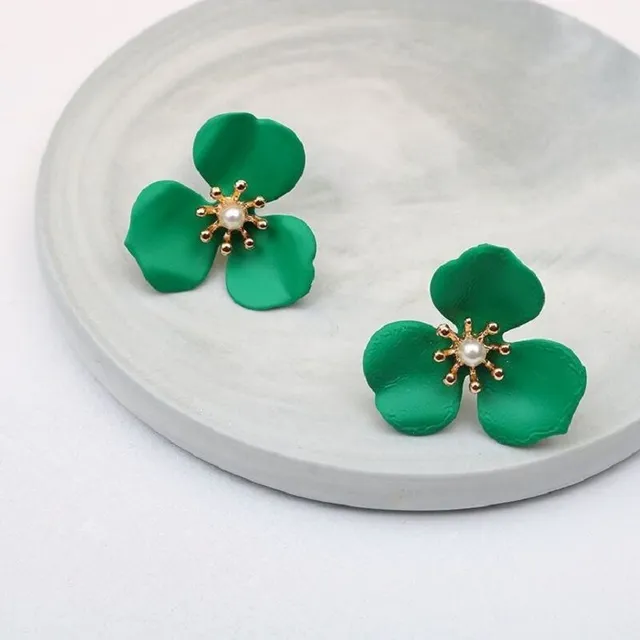 Women's flower earrings J189