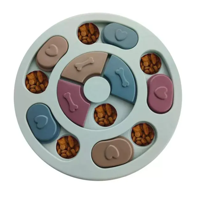 Interactive dog puzzle for slower feeding and development IQ