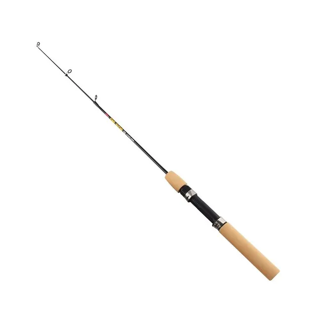Fishing rod with wooden handle